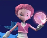A Aelita com um campo de força (temporada 3).