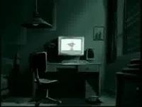 Suddenly the computer turned itself on.