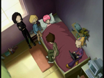 They gather with Aelita in her dorm room.