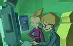Odd and Jeremie check on Aelita on Lyoko.