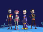 The Lyoko Warriors waiting for the Transport Orb in Ice sector.