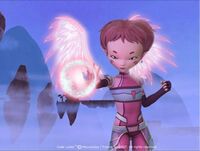 Aelita fights in the Mountain Sector.