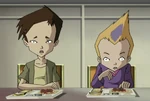 Ulrich and Odd surprised when X.A.N.A.-Yumi tells Ulrich he should go out with Sissi.