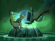 The holosphere beside Jeremie.