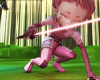 X.A.N.A. Aelita with one of Ulrich's swords.