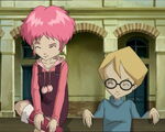 Aelita sitting with Jeremie.