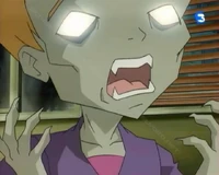 Odd is bitten by Kiwi and becomes a zombie himself.