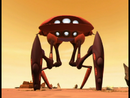 A Krab digs its metal feet into the Desert platform.