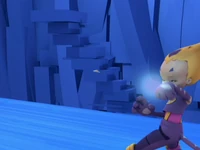 Shooting a Laser Arrow in Sector Five.