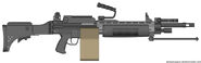 The M43B Light Machine Gun is a great addition to any decent fighting force. With it's sheer power, and it's moving, detachable lightweight components, the M43B is a formidable piece of weaponry.