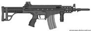 The S1 is an SLP submachine gun, possessing a 25 round magazine, a built in grip, a moderate rate of fire, a small amount of recoil, and moderate power. This is used in stealth missions, as recoil is reduced when a suppressor is added, thus making a great stealthy firearm. It is also used by the SAS commonly.