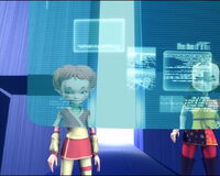 Aelita en la terminal del sector 5.