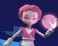 Aelita bola.jpg (64 Ko) ĽAelita llançant un camp ďenergia (temporada 3).