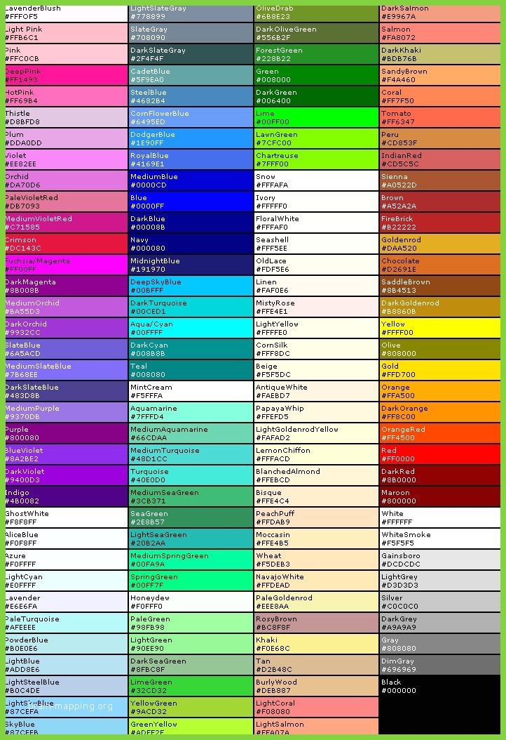 hexadecimal colors