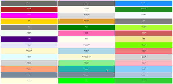 Names of Colours - List of Colours Names in English - GeeksforGeeks