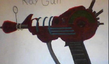 how to draw a ray gun easy