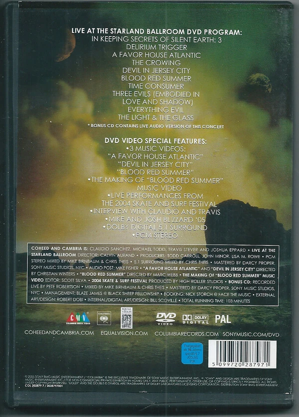その他 Live at Starland Ballroom/ [DVD] Live at the Starland Ballroom | Coheed and Cambria Wiki | Fandom