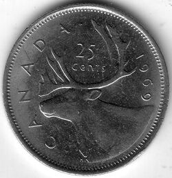 CAN CAD 1969 25 Cent