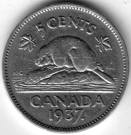 CAN CAD 1937 5 Cent | Coin Collecting Wiki | Fandom