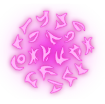 Scrambled Kaotican characters, as featured on the single artwork of "Higher Power".