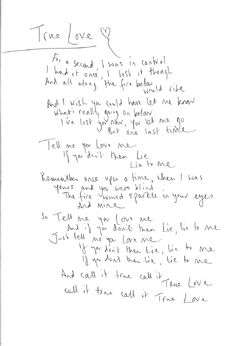 Coldplay - True Love - Lyrics 