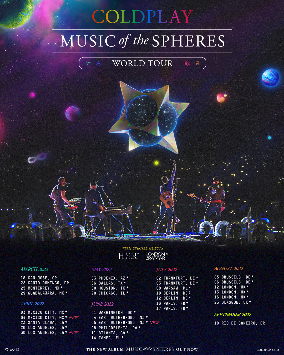 tour music of the spheres coldplay