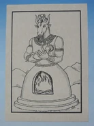 The A5 art print on aged parchment paper by Gordon Napier