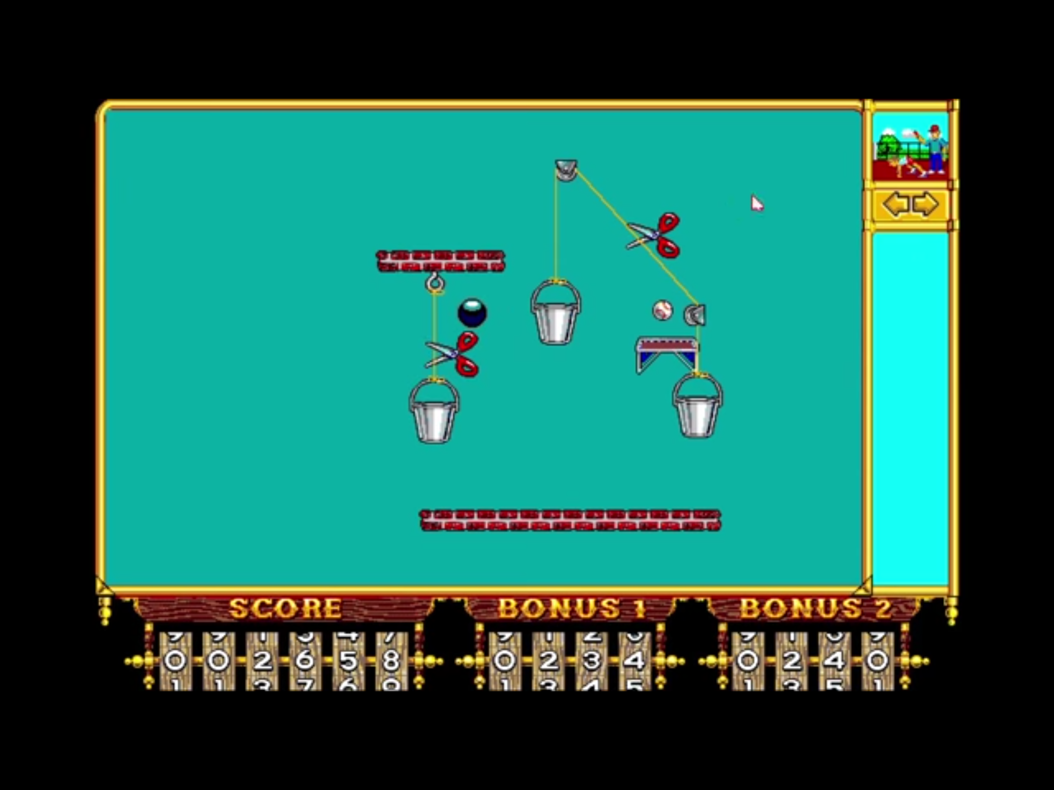 LOWER ALL THE BUCKETS (The Even More Incredible Machine) | Collection  Chamber Games with Cheats and Level Editor Wiki | Fandom