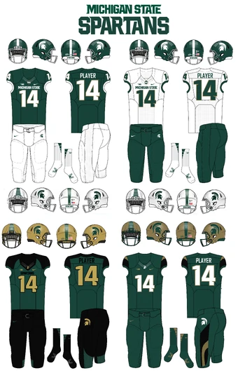 michigan state football jersey