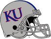NCAA-Big 12-Kansas Jayhawks Silver Blue Striped helmet