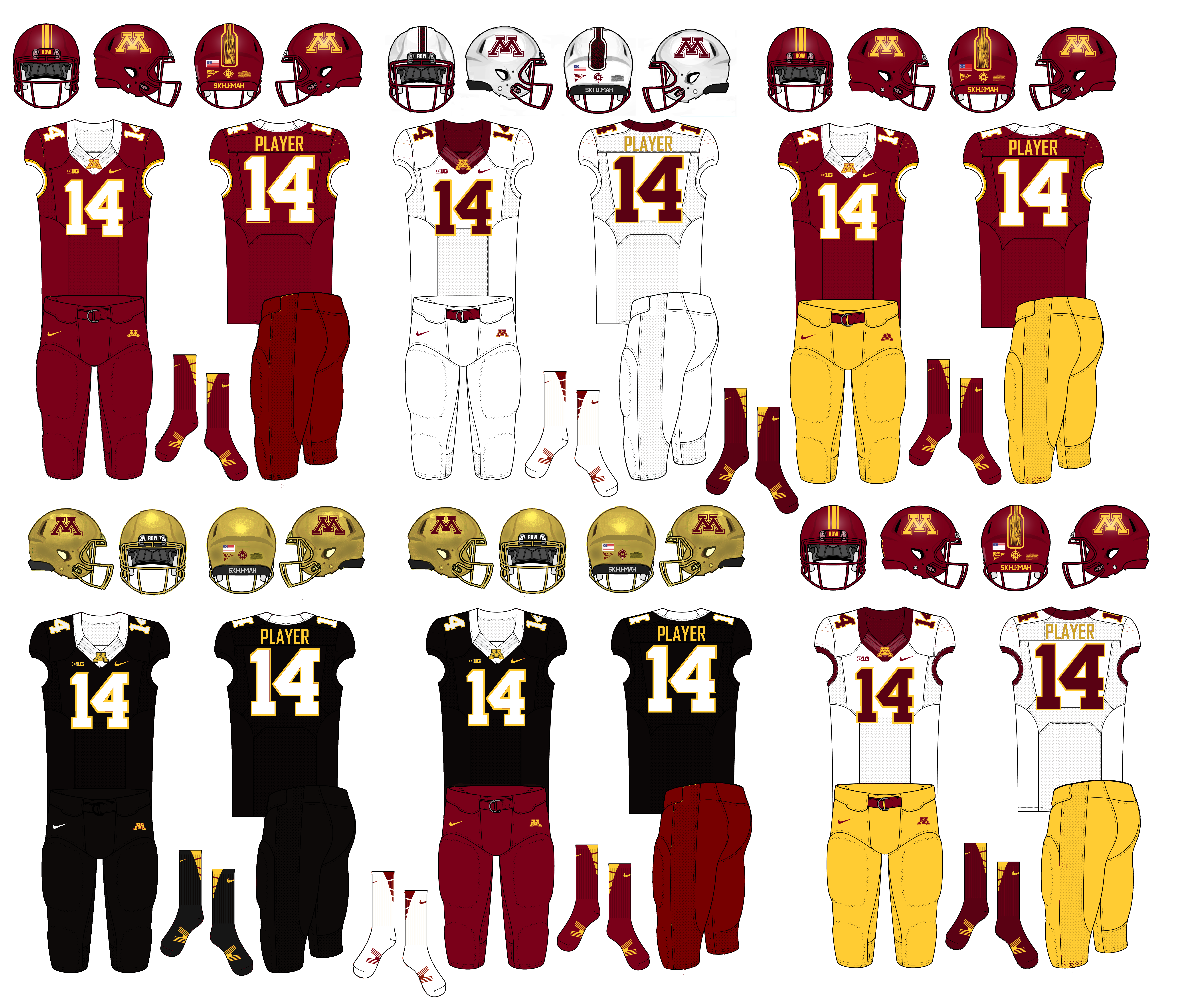 Minnesota football uniforms discount