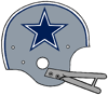 A second trim, navy, was added to the team helmet logo in 1967, the helmet design has been virtually unchanged since.