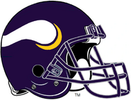 In 1985, the facemask color was changed again, this time from white to purple, which remained, even through a major change in the jersyes and an updated horn logo in 2006.