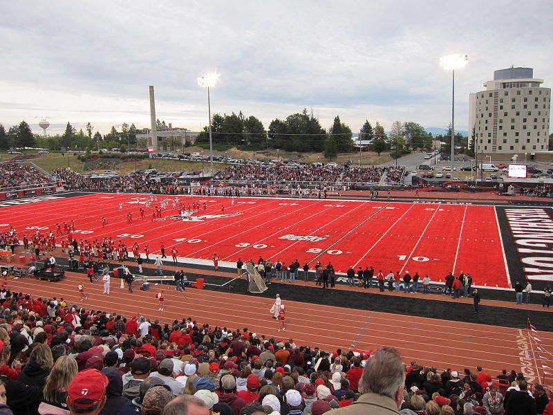 eastern washington football field red turf