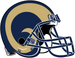 NFL-NFCW-Helmet-STL Rams-Gold Horn