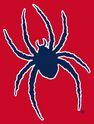 Richmond Spiders red background blue-white trim logo