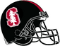 NCAA-Pac 12-Stanford Cardinal Black helmet-white trim logo