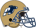 Akron Zips helmet-A mascot logo alternate gold