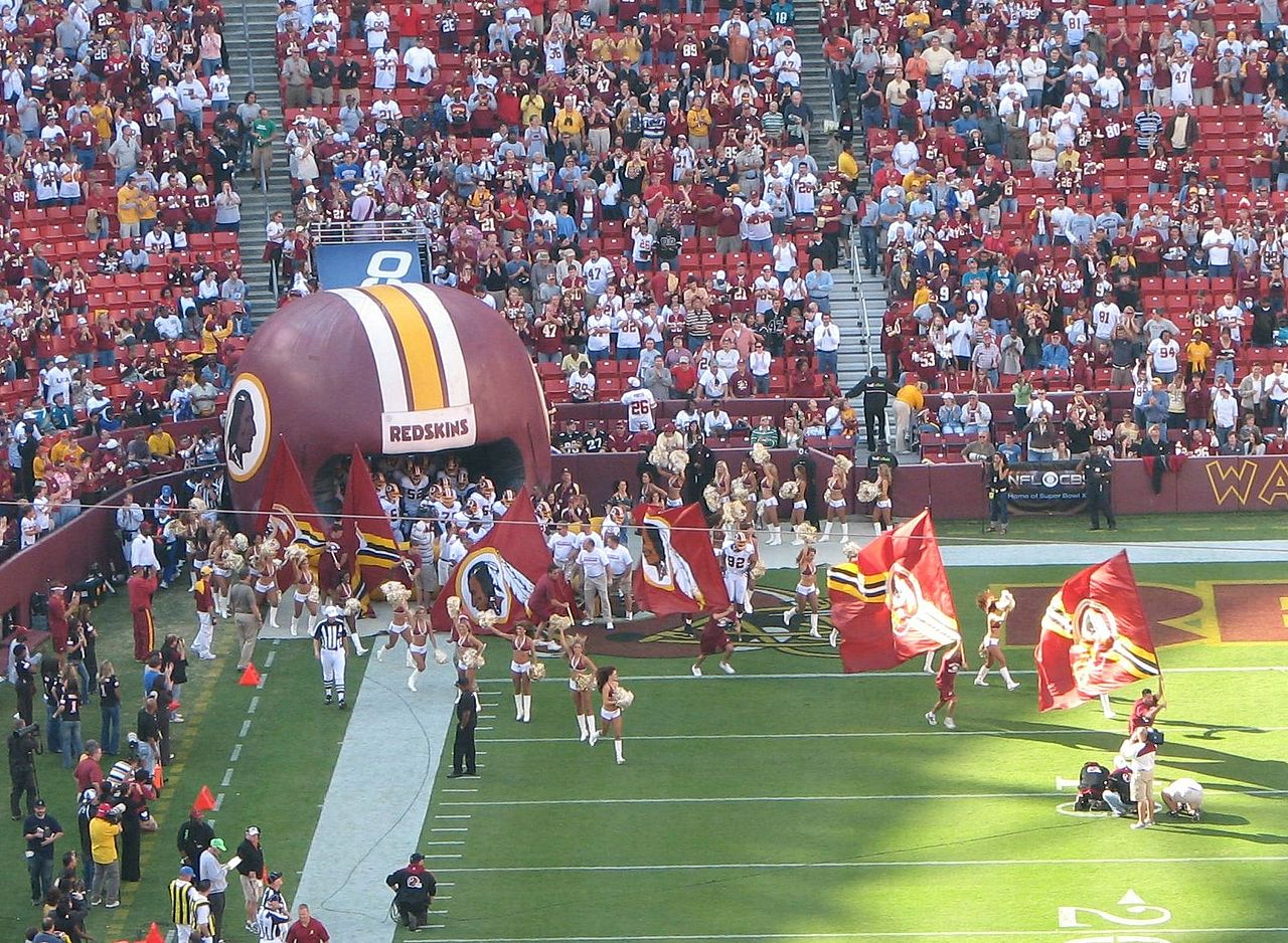 Washington Football Team practices in front of fans at FedEx Field