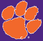 NCAA-ACC-Clemson Tigers secondary logo-purple-white trim