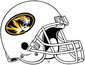 NCAA-SEC-Mizzou Tigers White helmet w. facemask