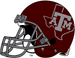 Texas A&M Aggies maroon alternate helmet-state logo-Grey facemask-Right side