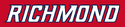 Richmond blue trim wordmark-red background-white logo