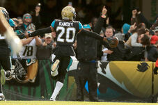 Jalen Ramsey after intercepting