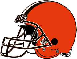 Cleveland Browns Helmet (1975-1995) - Orange helmet, brown and