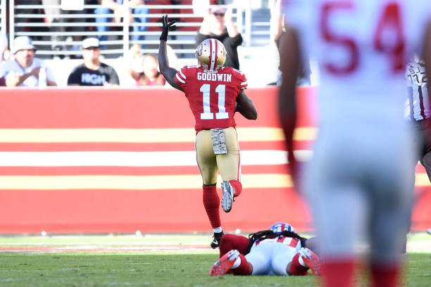 Marquise Goodwin, abstract art, wide receiver, NFL, San Francisco 49ers,  Goodwin, HD wallpaper