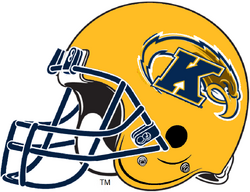 Kent State Golden Flashes Football Helmet Precision Cut Decal