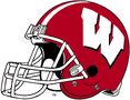 NCAA-Big 10-Wisconsin Badgers Crimson Helmet-Right side