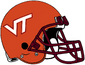 NCAA-ACC-2019 VT Hokies Orange Helmet