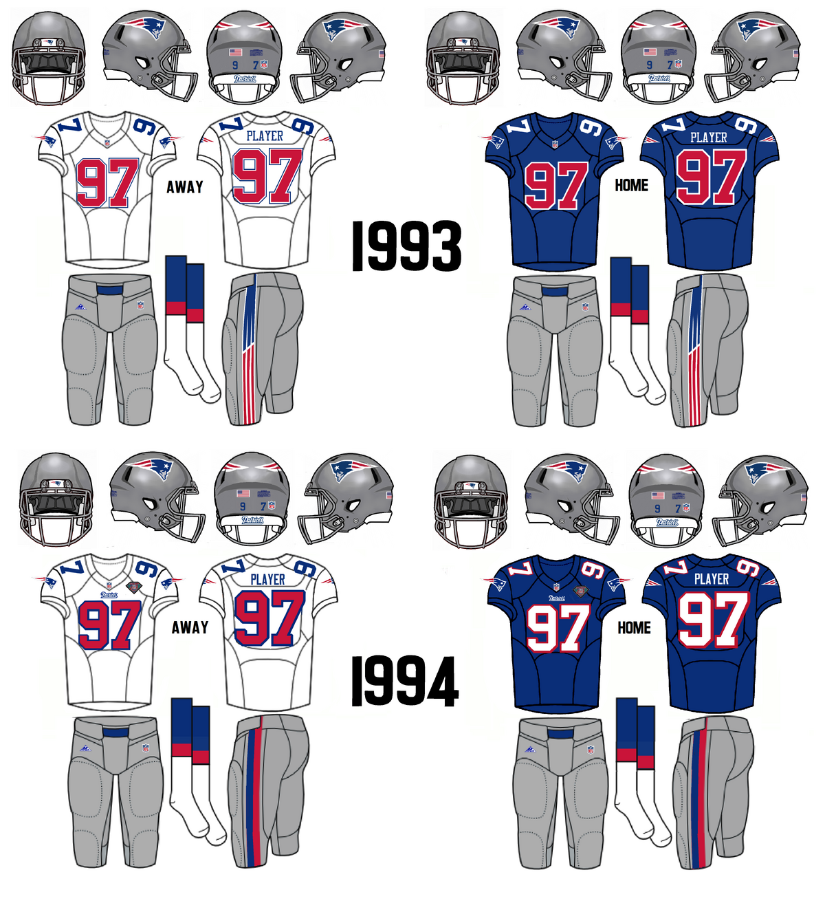 1994 patriots jersey